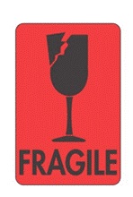 Fragile: Glass Shipping Label