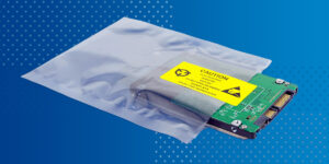 Static shielding bag containing an electronic computer part